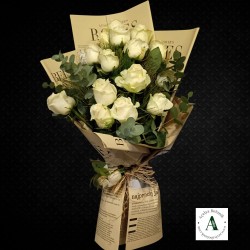 17'li Beyaz Gül Buketi