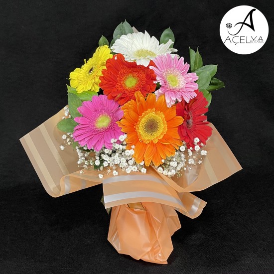 Rengarenk Gerbera Buketi
